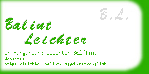balint leichter business card